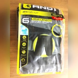 AND1 Men's Underwear Pro Platinum 9" Long Leg Boxer Briefs, 6Pk. Sz-3XL 48"-50"